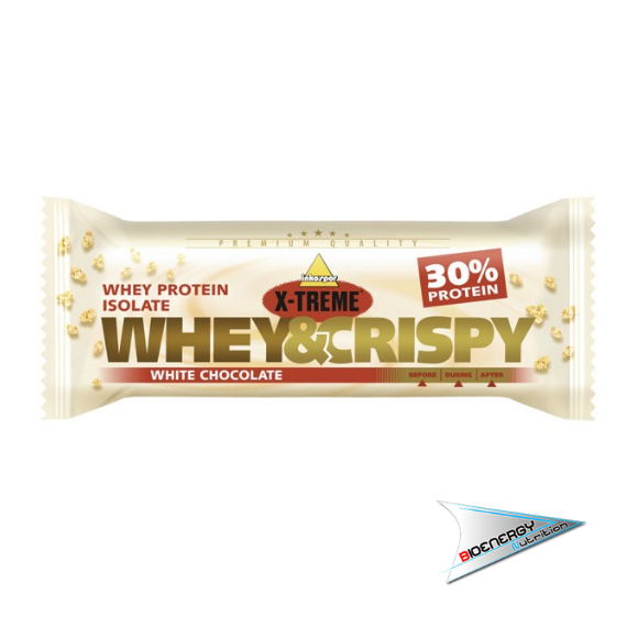 Inkospor-WHEY & CRISPY (Confezione 25 barrette da 50 gr)   Cioccolato Bianco  